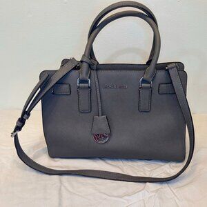 Michael Kors Purse Bag Womens Gray Leather Ladies